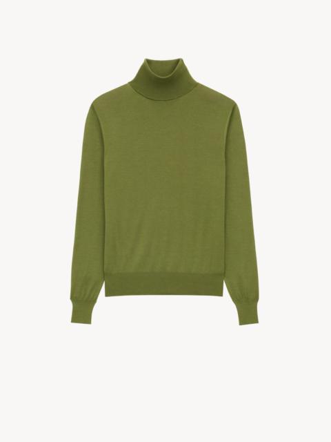 SAINT LAURENT TURTLENECK IN CASHMERE, WOOL, AND SILK