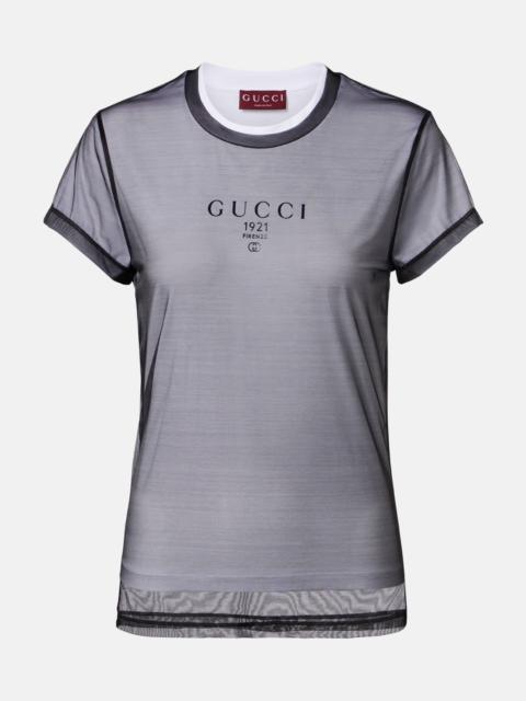 GUCCI Layered cotton-blend jersey T-shirt