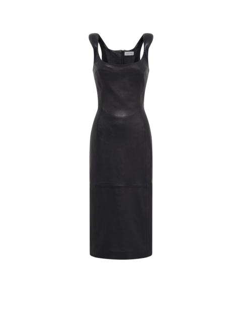 Marine Serre GloSSy Moon Leather SleeveleSS Midi DreSS