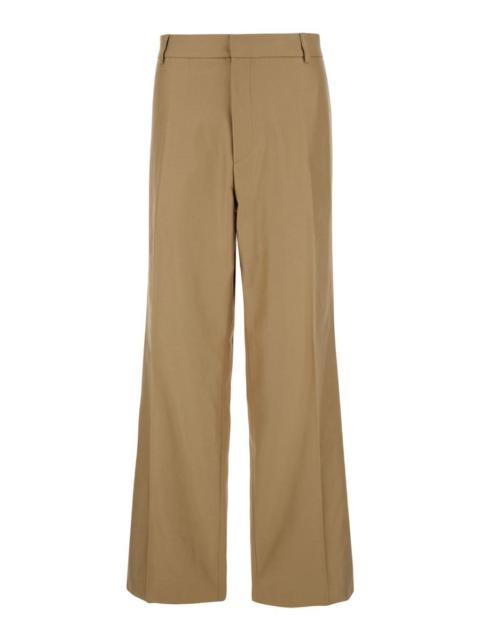 Bluemarble BEIGE STRAIGHT PANTS IN WOOL MAN