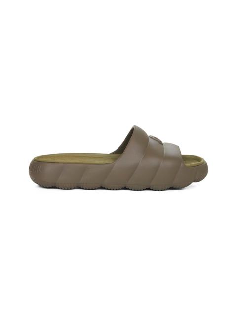 Moncler Men Green Eva Quilted Lilo Sliders