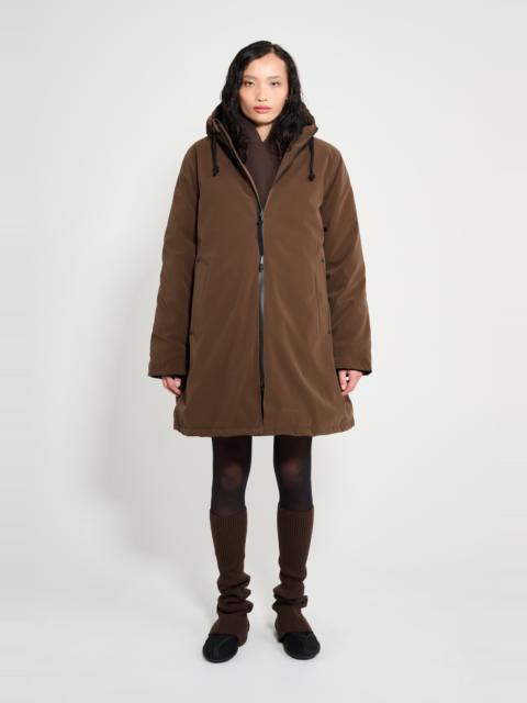 Stutterheim Mosebacke Matte Winter Coat Dark Brown