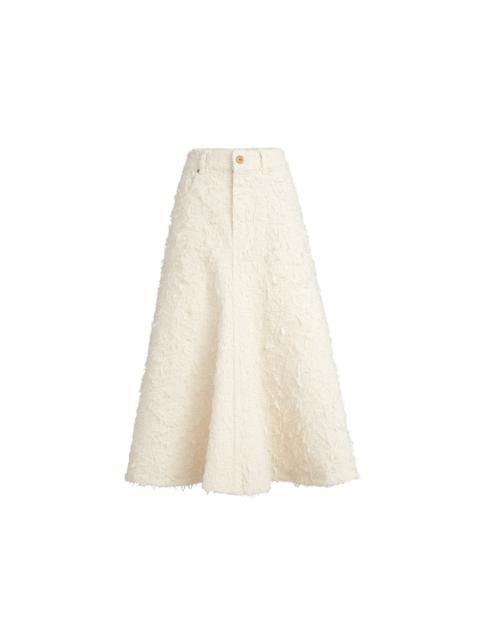 Brunello Cucinelli Brunello Cucinelli Five-pocket flared skirt in Ivory at Nordstrom
