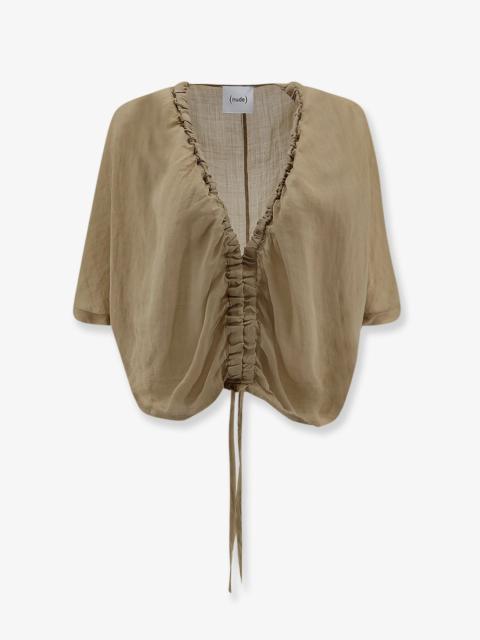 Other Designers Nude Linen Blend Shirt