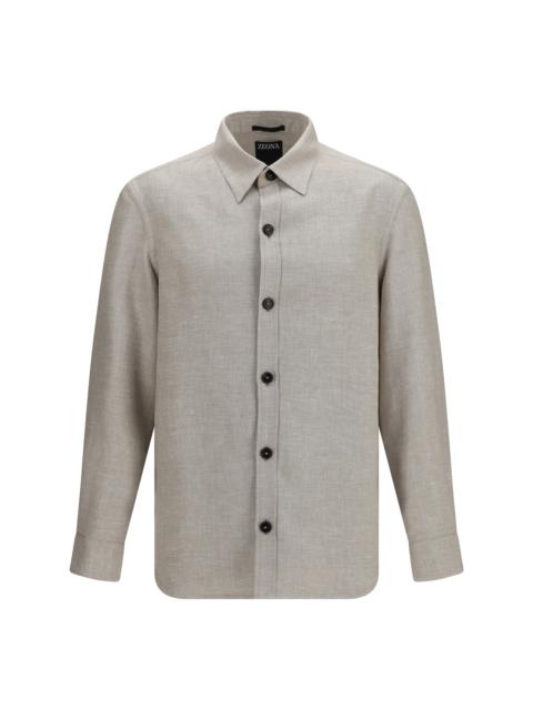 ZEGNA Zegna Cashmere Linen Silk Overshirt 054