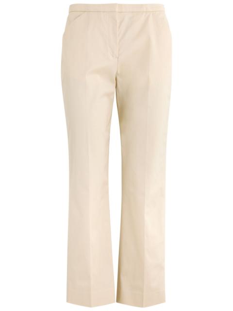 TOTEME Toteme Cropped Straight-leg Satin Trousers