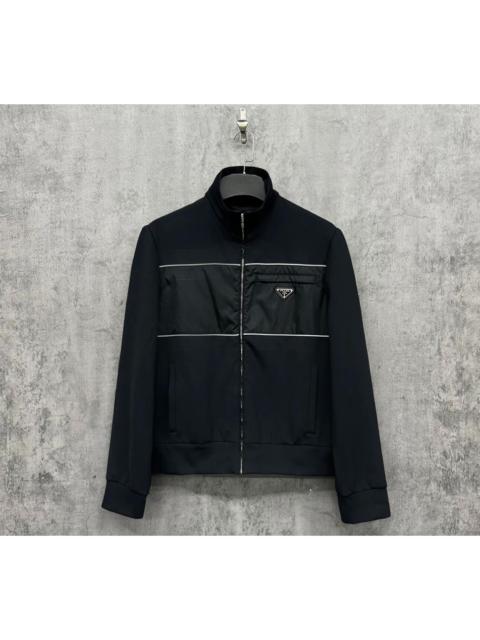 Prada Prada Triangle Logo Nylon Patchwork Jacket