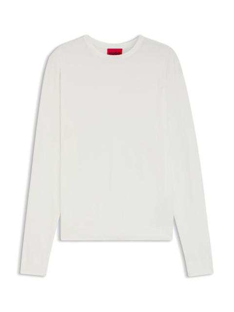 HUGO RELAXED-FIT KNITTED SWEATER WITH V NECKLINE