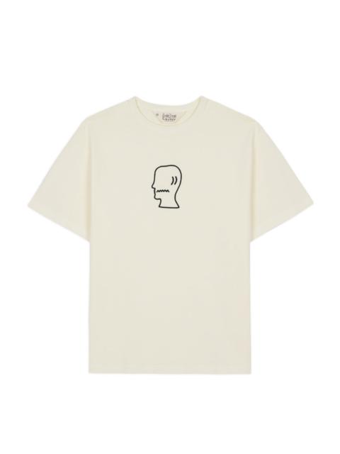 BRAIN DEAD Heavyweight 3D Embroidery Logohead T-shirt - Natural