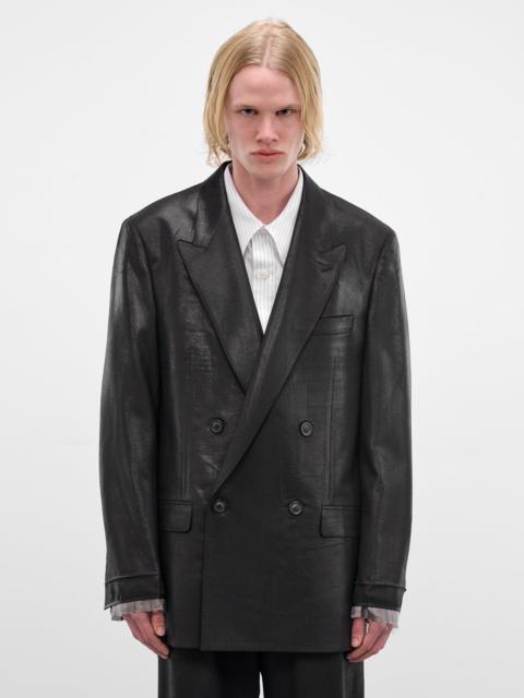 Maison Margiela Black Foiled Wool Blazer