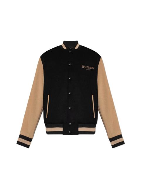 Logo Detailed Long-sleeved Varsity Jacket