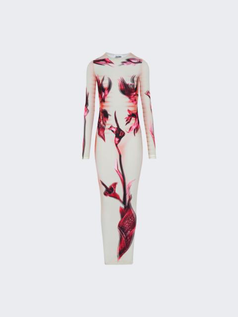 Jean Paul Gaultier Flower Body Morphing Mariniere Dress Mint And Pale Pink
