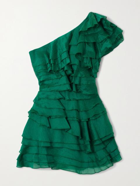 Aje. Rosaline Tiered Lyocell-blend Mini Dress