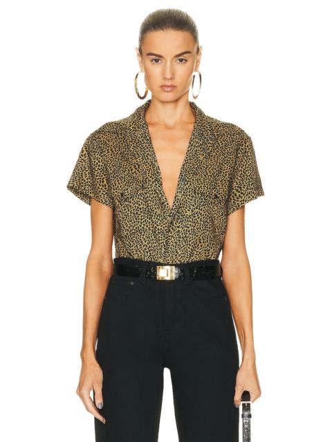 SAINT LAURENT Cropped Short Sleeve Shirt