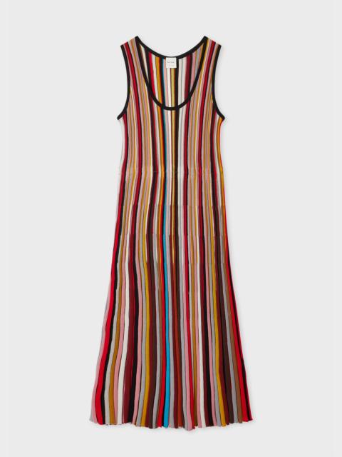 Paul Smith Women's 'Signature Stripe' Sleeveless Knitted Dress