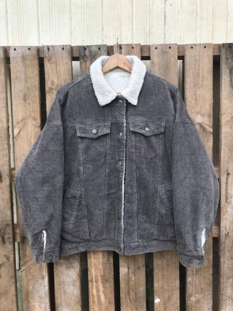 Japanese Brand - Merlot Japanese Corduroy Sherpa Jacket