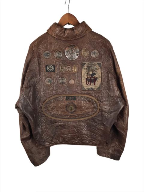 Other Designers Metal patch GFF Gianfranco Ferre vintage leather jacket