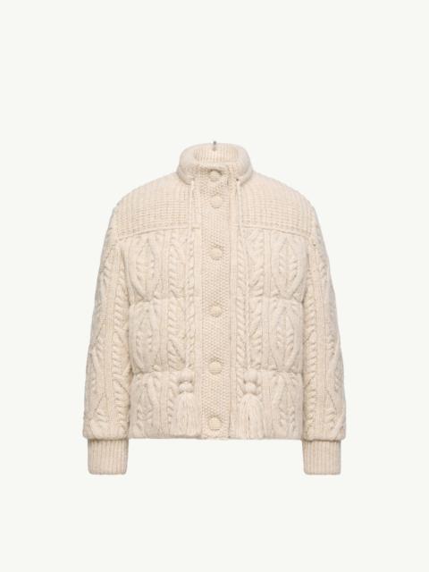 Moncler Grenoble Melgven Wool Blend Short Down Jacket