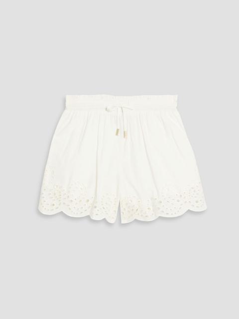 SIMKHAI Amelie cotton-blend broderie anglaise shorts