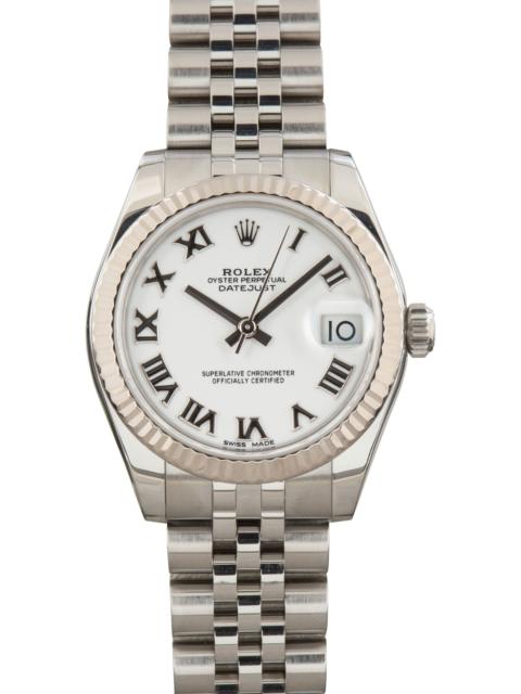 ROLEX Ladies Rolex Datejust 31 White Roman Dial 178274