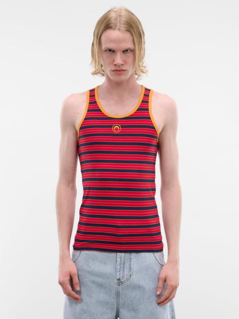 Marine Serre Red Striped Moon Logo Tank