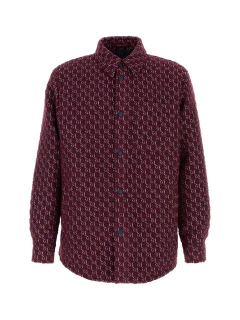 GUCCI Gucci Men Burgundy Boucle Padded Shirt