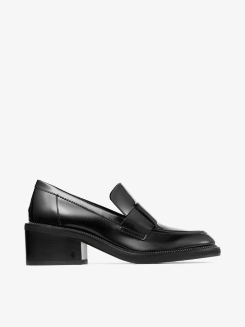 JIMMY CHOO Tylor 60
Black Spazzolato Platform Loafers