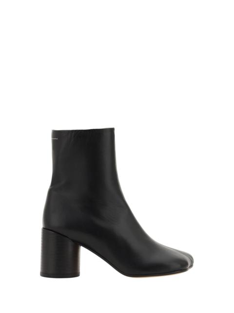 MM6 Maison Margiela Mm6 Square-Toe Heeled Ankle Boots Black