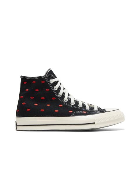 Converse Chuck 70 Embroidered Lips High 'Love Me - Black'