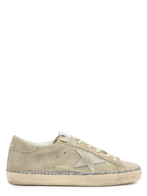 Golden Goose Super-Star Glittered Suede Sneakers