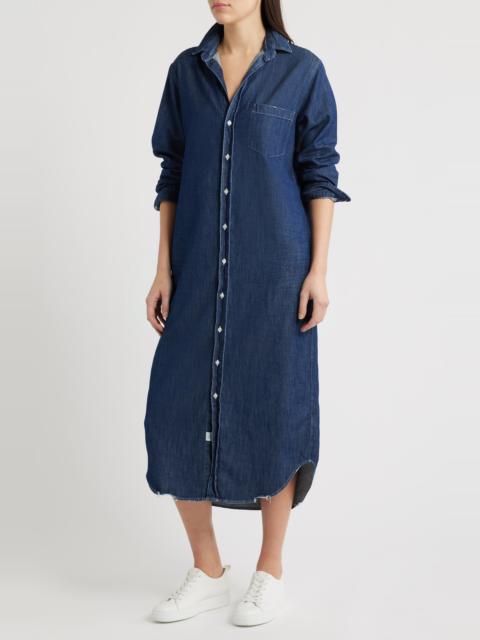 Frank & Eileen Frank & Eileen Rory Long Sleeve Denim Maxi Shirtdress in Dark Vintage Wash at Nordstrom