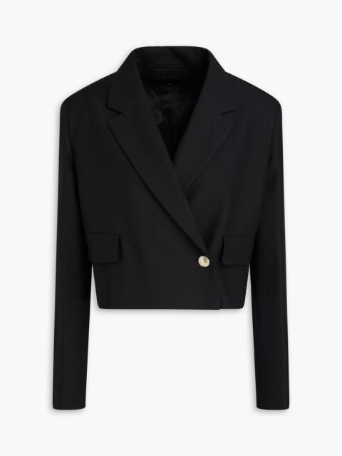 maje Cropped double-breasted twill blazer