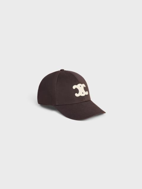 CELINE triomphe baseball cap IN WASHED COTTON GABARDINE