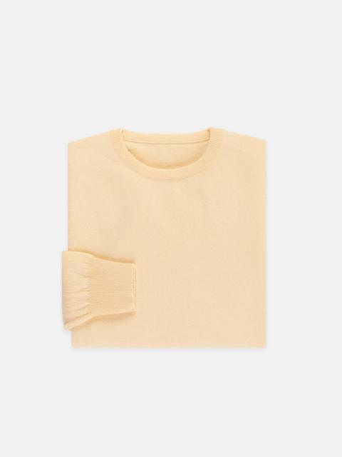 J. PRESS MADE-IN-SCOTLAND YELLOW CASHMERE CREWNECK SWEATER
