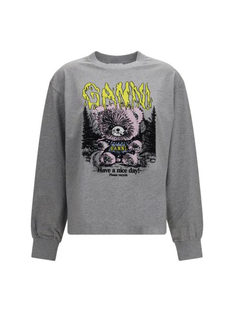 GANNI Ganni Isoli Teddy Forest Sweatshirt Paloma