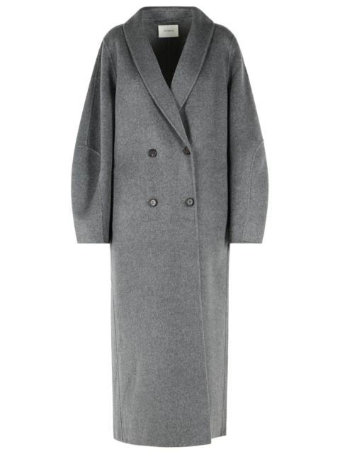 LISA YANG Lisa Yang 'SHAWL' Grey Wool Cashmere Coat