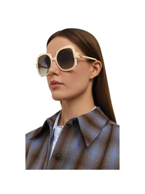 GUCCI New Gucci GG1431S 004 White Gray Women Sunglasses