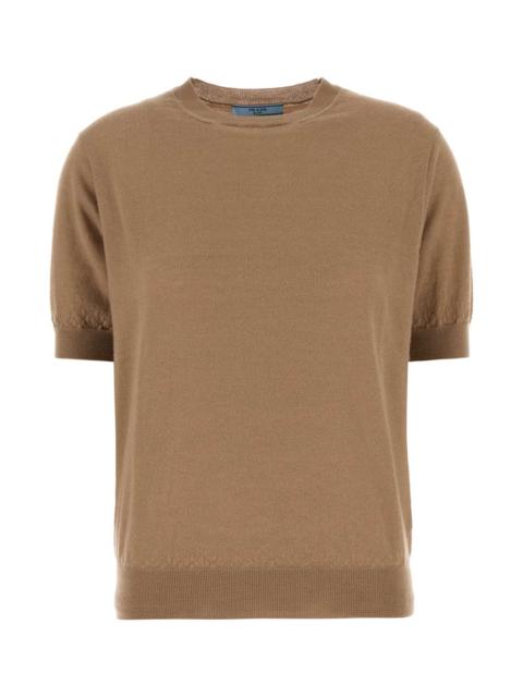 Prada Prada Women Camel Cashmere Sweater