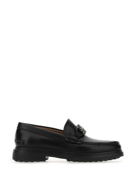 Salvatore Ferragamo Men Black Leather Loafers