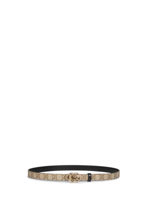 GUCCI Gucci Women Beige And Black Gg Marmont Reversible Thin Belt