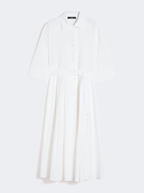 WEEKEND Max Mara Cotton-poplin midi shirt dress - WHITE