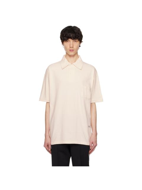 Maison Margiela Beige Printed Polo