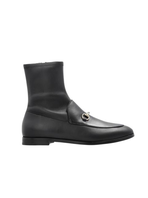 GUCCI Jordaan Leather Ankle Boots
