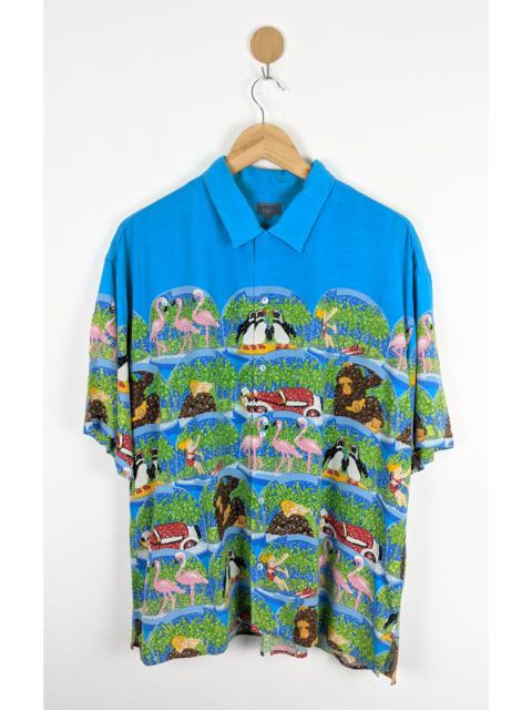 KENZO Kenzo Button-Up animal print shirt