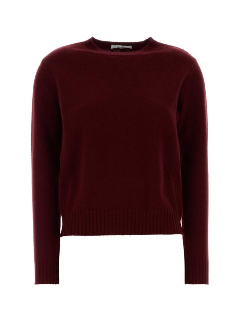 Max Mara Burgundy Cashmere Cinema Sweater