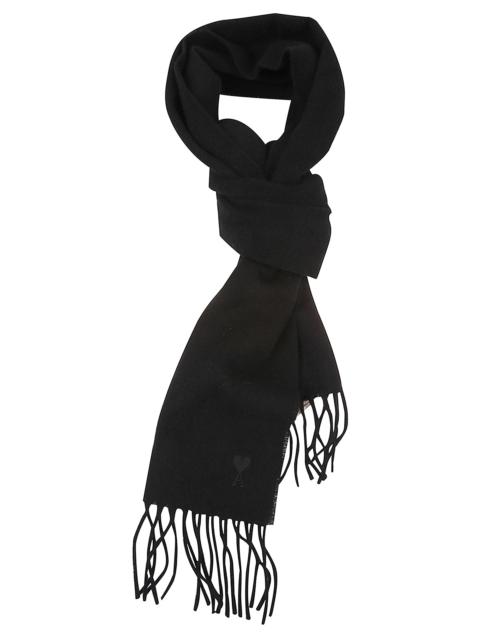 AMI Paris Ami Paris Men Scarf With Fringes And Logo