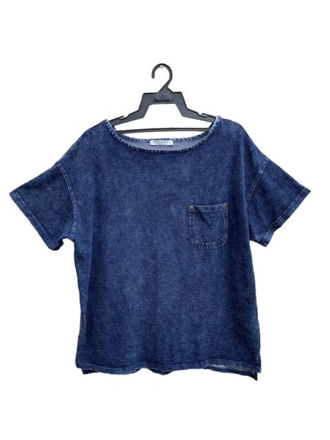 Other Designers Japanese Brand - Pipue de Pique Indigo Blue Single Pocket T Shirt