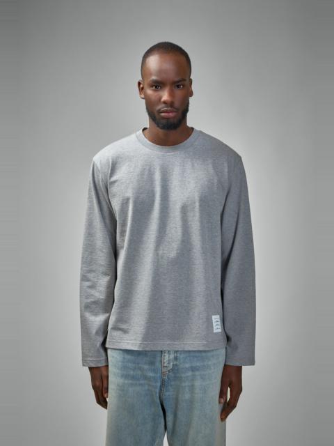 Thom Browne Oversized Long Sleeve Tee W/ RWB Knit Trim