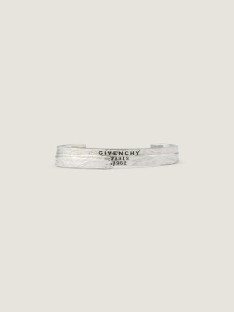 Givenchy GIVENCHY TAPE CUFF BRACELET IN METAL AND ENAMEL