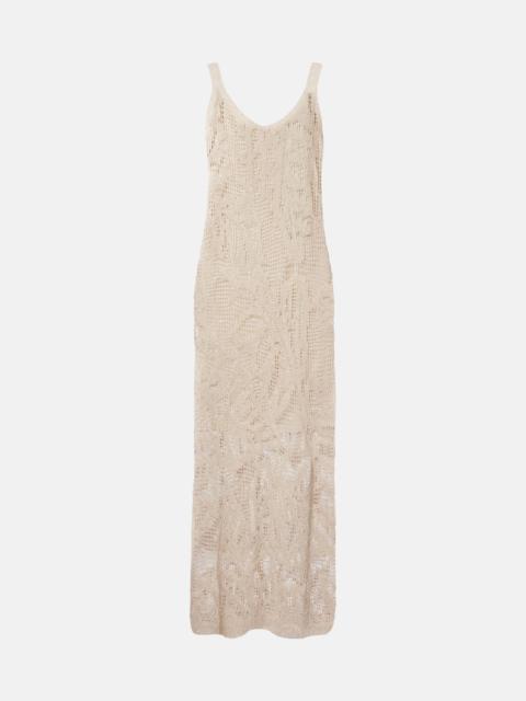 Brunello Cucinelli Dazzling Water Lillies knitted midi dress